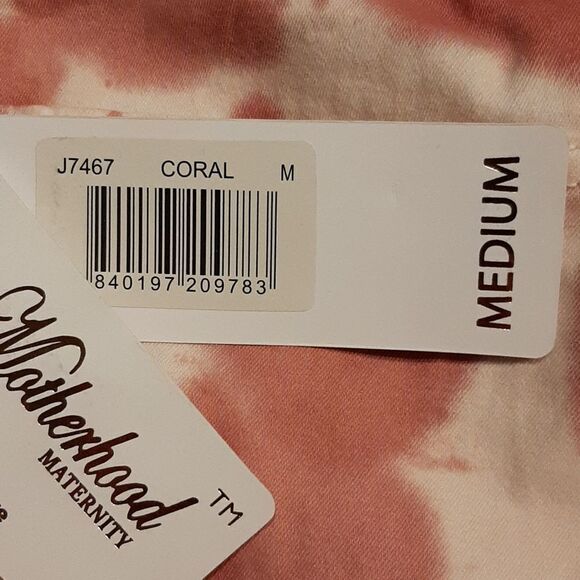 Planet Motherhood Coral Tie Dye Bib Short Overalls - Picture 9 of 11